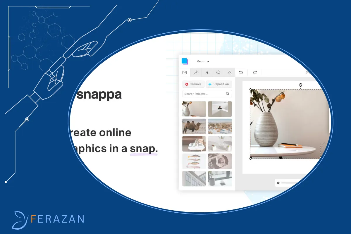  محیط کار ابزار Snappa برای طراحی گرافیک فوری توسط بازاریاب‌ها و فریلنسرهای پرمشغله